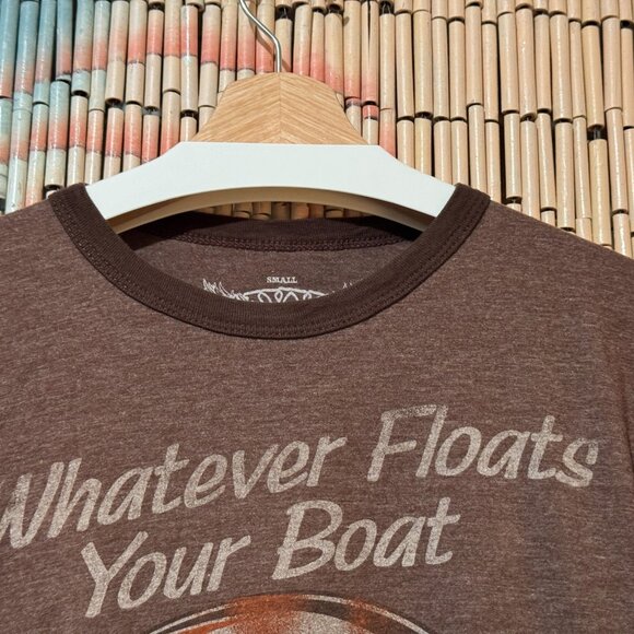 A&W Whatever Floats Your Boat Vintage Inspired T-Shirt, Heather Brown, Small - Picture 3 of 8